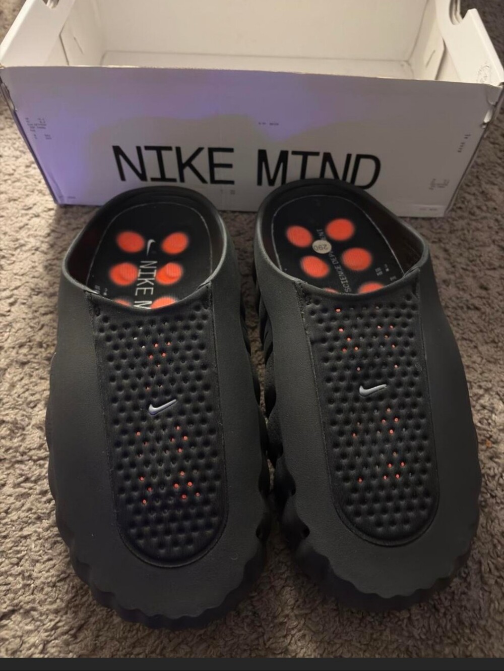 Nike Mind 001 Mule Black Men Running Shoes size 11 With BOX